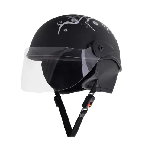 Image of Sage Square Half Helmet, Matte Black, Large