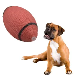 Sage Square Squeaky Rughby Ball Toy