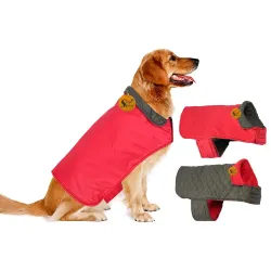 Sage Square Waterproof Reversible Double Side Dog Coat, Medium, 18 Inches
