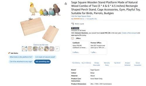 Image of Sage Square Wooden Stand Platform Combo