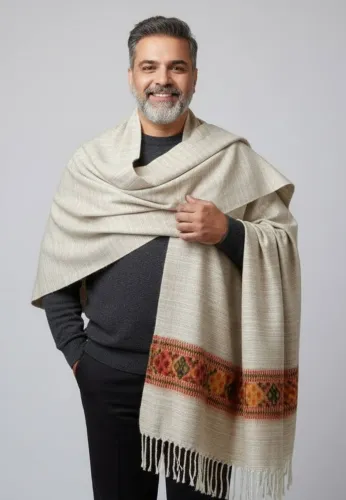 Image of Sahilgarments Wool Woven Women, Men Shawl 