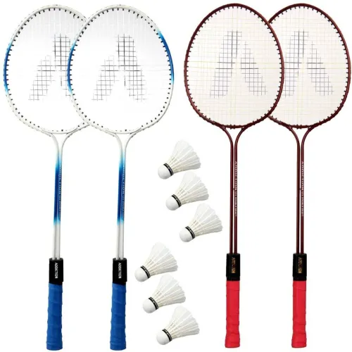 Image of saipro Double Shaft Badminton Set Of 4