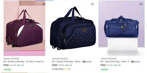 Image of SAKSHI FASHION Strolley Duffel Bag upto 89% Discount