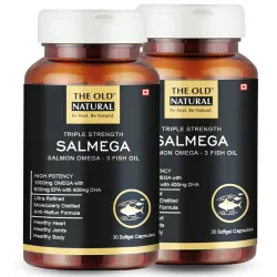 Salmega Triple Strength Salmon Omega-3 Fish Oil 1800Mg, 60 Softgels I High Potency 600Mg Epa & 400Mg Dha With Vitamin E 