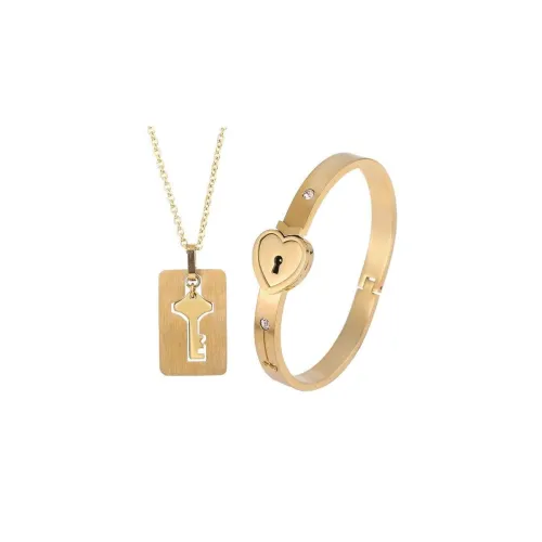 Image of SALTY Gold Love Jewellery Set (Necklace & Bracelet)