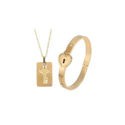 SALTY Gold Love Jewellery Set (Necklace & Bracelet)