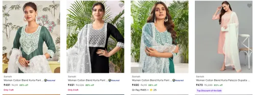 Image of Samah Women's Ethnic Sets upto 89% Discount