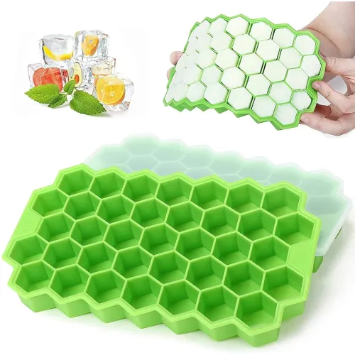 Image of SAMEZONE Silicone Honeycomb Ice Cube Tray