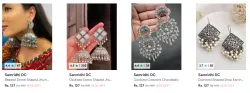 Samridhi Dc Earrings at minimum 87% Discount