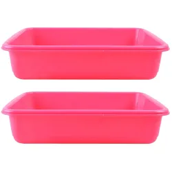 Samruddhi Plastic Bathroom Silk Tray (Pink, Set of 2)
