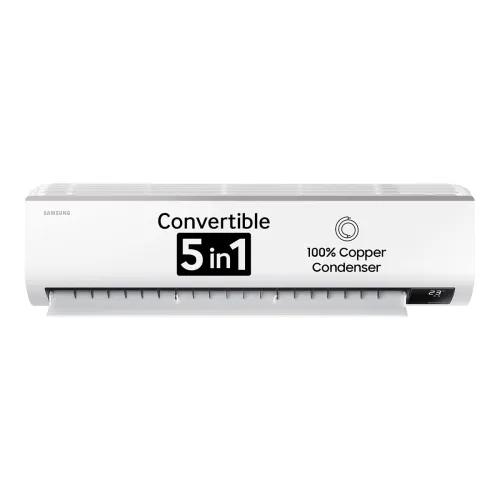 Image of Samsung 1.5 Ton 5 Star (5-in-1 Convertible Cooling, AR18CYNZABE, Stabilizer Free Operation, Copper, Inverter Split AC, W