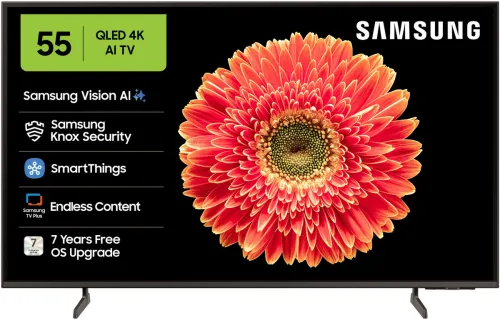 Image of Samsung 138 cm (55 inch) QLED Ultra HD (4K) Smart Tizen TV with Vision AI 