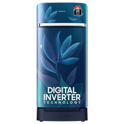 Samsung 189 L, 5 Star, Digital Inverter, Direct-Cool Single Door Refrigerator (RR21D2H259U/HL, Paradise Bloom Blue, Base