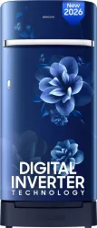 Samsung 189 L Direct Cool Single Door 5 Star Refrigerator with Base Drawer (Camellia Blue, RR21H2H25CU/HL)