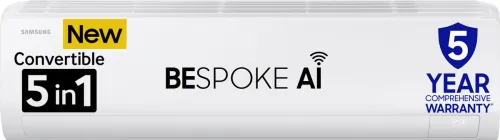 Image of Samsung 2025 Model 1 Ton 5 Star Split Inverter with Wi-fi Bespoke AI, 5 Step Convertible with Powerful cooling & Energy 