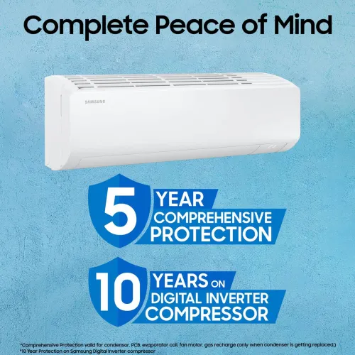 Image of Samsung 2025 Model 1 Ton 3 Star Split Inverter 5 Step Convertible with Powerful cooling & Energy saving, 120% expandable