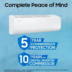 Samsung 2025 Model 1 Ton 3 Star Split Inverter 5 Step Convertible with Powerful cooling & Energy saving, 120% expandable