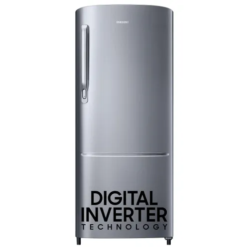 Image of Samsung 223 L, 3 Star Inverter Direct-Cool Single Door Refrigerator (RR24C2723S8/NL, Silver, Elegant Inox)