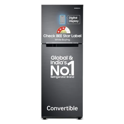 Image of Samsung 236 L, 3 Star, Convertible, Digital Inverter with Display Frost Free Double Door Refrigerator (RT28C3733B1/HL, B