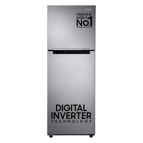 Image of Samsung 236 L, 3 Star, Digital Inverter, Frost Free Double Door Refrigerator (RT28C3053S8/HL, Silver, Elegant Inox)