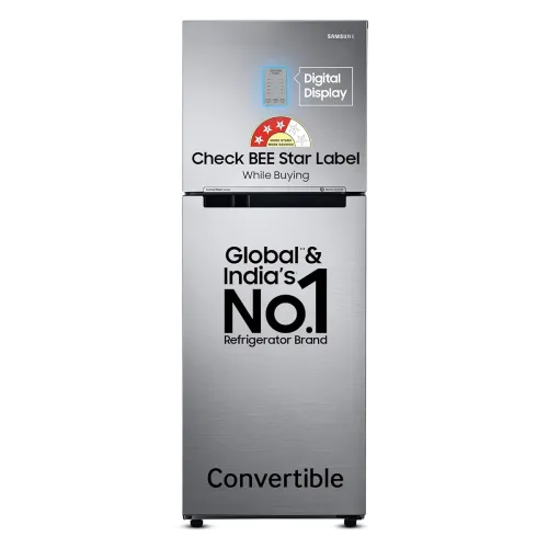 Image of Samsung 236 L, 3 Star, Convertible, Digital Inverter with Display Frost Free Double Door Refrigerator (RT28C3733S8/HL, S