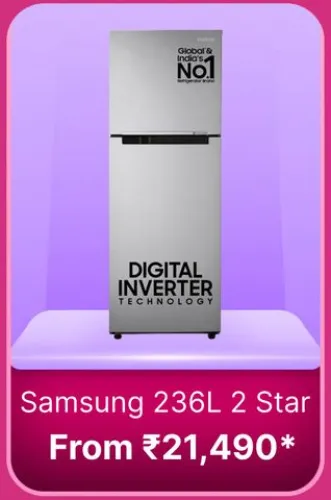 Image of Samsung 236 L Refrigerator @ ₹21490 on Flipkart big Billion Days Sale