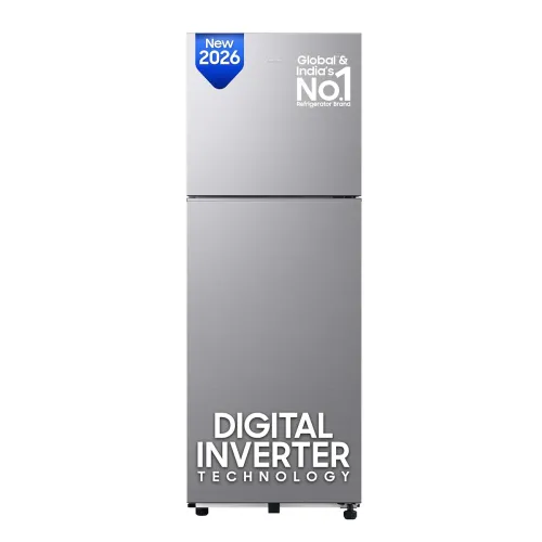 Image of Samsung 236 L, 2 Star, Digital Inverter, Frost Free Double Door Refrigerator (RT40H28W2QHL, Gray Silver, 2026 Model)