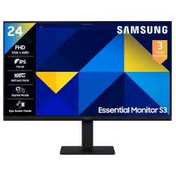 Samsung 24(60.5 cm) Flat IPS Monitor|IPS Panel|FHD 1920 x 1080|100 Hz|New Super Slim Desig