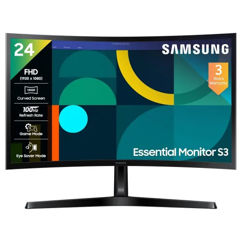 Image of Samsung 24-Inch Curved 100Hz Gaming Monitor Black
