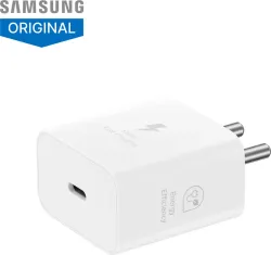 SAMSUNG 25 W GaN 3 A Wall Charger for Mobile (White)