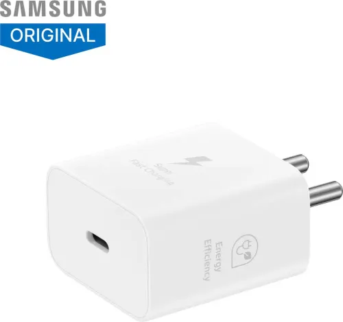 Image of SAMSUNG 25 W GaN 3 A Wall Charger for Mobile (White)