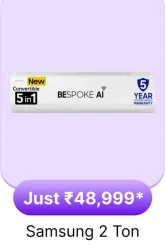 Samsung 2 Ton 3 Star AC @ ₹48999 on Flipkart big Billion Days Sale