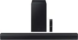 Samsung (HW-B45E/XL) 3 speakers Wireless Subwoofer, Dolby Digital and DTS Virtual X 300 W Bluetooth Soundbar (Black, 2.1