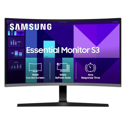 Image of Samsung 32" (80 cm) S3 1500R Curved Monitor|FHD 1920 x 1080|100 Hz|4