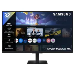 Samsung 32 (80cm) M5 Smart Monitor with Smart TV Experience|FHD 1920 x