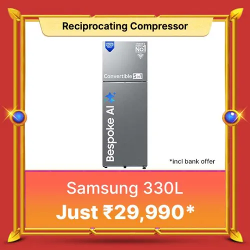 Image of Samsung 330 L Refrigerator @ ₹29990 on Flipkart big Billion Days Sale