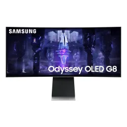 Samsung 34” Odyssey OLED G8 Gaming Monitor USB Type -C, Smart TV Height Adjustable Stand,