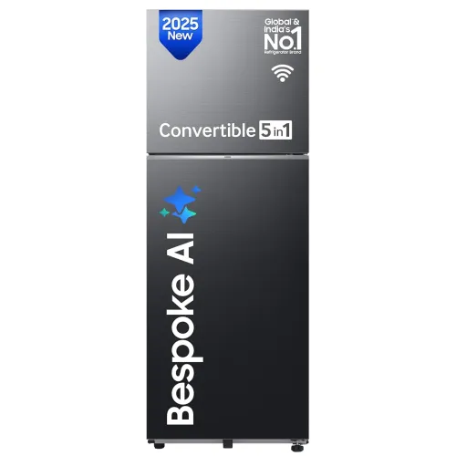 Image of Samsung 350L 3 Star Convertible Double Door Refrigerator (RT38DG5A4DBXHL)