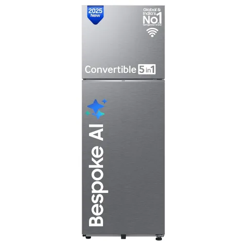 Image of Samsung 396L 2Star Convertible 5-in-1 Double Door Refrigerator (RT41DG6A2BSLHL)