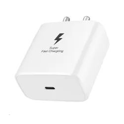 Samsung 45W USB-C Super Fast Charging Adapter for Galaxy S25 Ultra/Edge/FE, S24 Ultra/Edge/FE, S23, Z Fold 7/6/5/4, Z Flip 7/6/5/4, Galaxy A56/A36, M55/M17/M07 & More | Only Adapter (White)