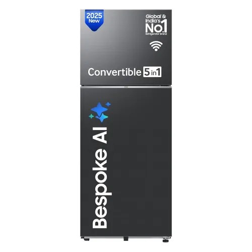 Image of Samsung 467L 3-Star Double Door Refrigerator, RT80F51C3KHL