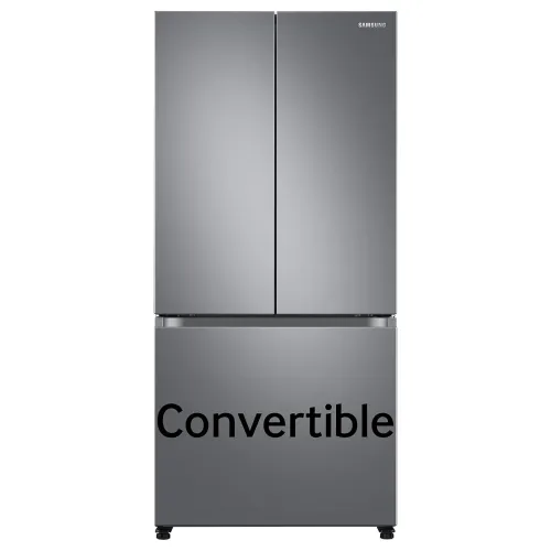 Image of Samsung 550 L, Convertible, Digital Inverter, Frost Free French Door Refrigerator (RF57A5032S9/TL, Silver, Refined Inox)