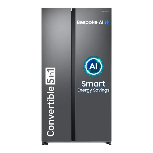 Image of Samsung 653 L 3 Star Side By Side AI Enabled Smart Refrigerator with WiFi