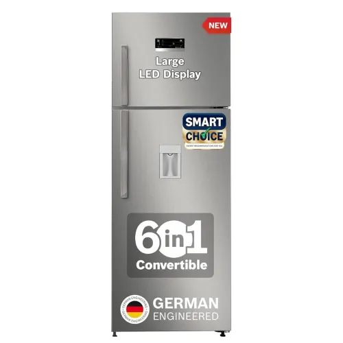 Image of Bosch Max Convert 368L, 3-Star, Inverter Frost Free Double Door Refrigerator With Water Dispenser (CTC39S03DI, 6-in-1 Co