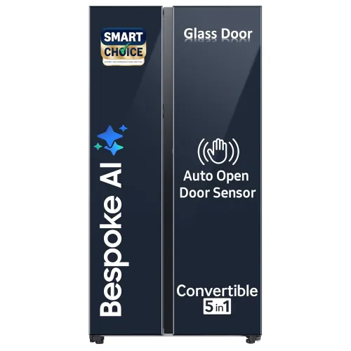 Image of Samsung 653L Bespoke AI Frost Free Double Door Refrigerator (RS76CB81A341HL)