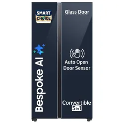 Samsung 653L Bespoke AI Frost Free Double Door Refrigerator (RS76CB81A341HL)