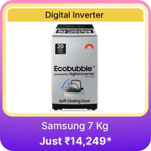 Image of Samsung 7 kg Washing Machine @ ₹14249 on Flipkart big Billion Days Sale