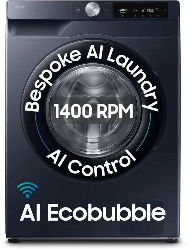 Image of Samsung 9 kg 5 Star, AI Control, AI Ecobubble, Super Speed, Wi-Fi, Hygiene Steam, Digital Inverter Motor Fully Automatic