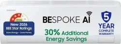 Samsung Bespoke AI 2026 Model 1.5 ton 3 Star Split WindFree Inverter with Wi-fi Energy Saving, Voice Control, Powerful C