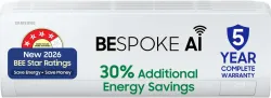 Samsung Bespoke AI 2026 Model 1.5 ton 4 Star Split Inverter with Wi-fi Energy Saving, Voice Control, Powerful Cooling, C